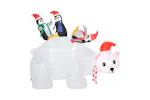 Homcom | Outdoor Christmas Inflatable Display with Penguins and Polar Bear | 5ft Homcom | Outdoor Christmas Inflatable Display with Penguins and Polar Bear | 5ft