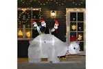 Homcom | Outdoor Christmas Inflatable Display with Penguins and Polar Bear | 5ft Homcom | Outdoor Christmas Inflatable Display with Penguins and Polar Bear | 5ft
