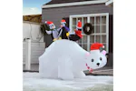 Homcom | Outdoor Christmas Inflatable Display with Penguins and Polar Bear | 5ft Homcom | Outdoor Christmas Inflatable Display with Penguins and Polar Bear | 5ft