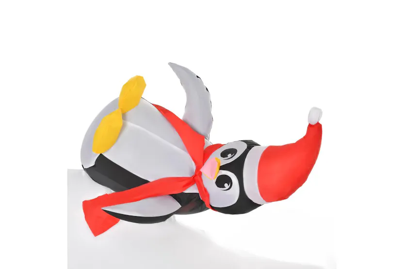 Homcom | Outdoor Christmas Inflatable Display with Penguins and Polar Bear | 5ft Homcom | Outdoor Christmas Inflatable Display with Penguins and Polar Bear | 5ft