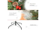 Homcom | Artificial Snow Dipped Christmas Tree with Pinecones and Berries | 5ft Homcom | Artificial Snow Dipped Christmas Tree with Pinecones and Berries | 5ft