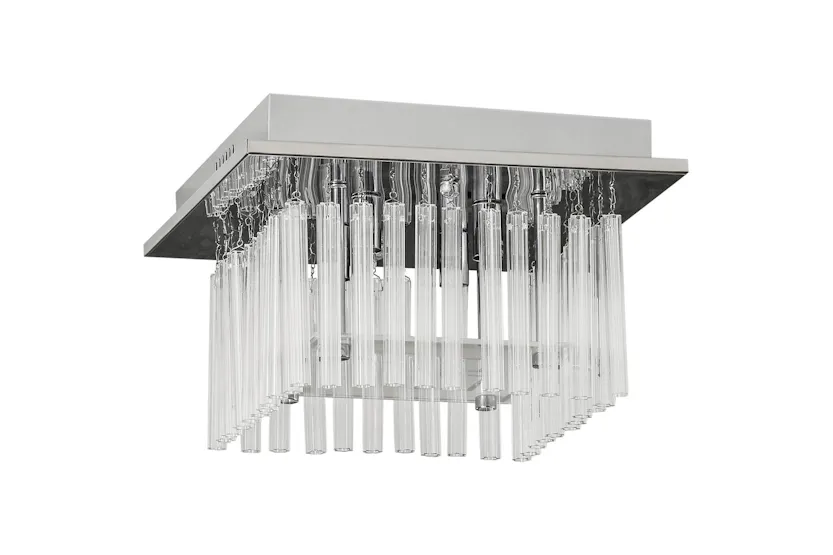 Homcom | Modern Raindrop K9 Crystal Ceiling Light | Silver/Clear Homcom | Modern Raindrop K9 Crystal Ceiling Light | Silver/Clear