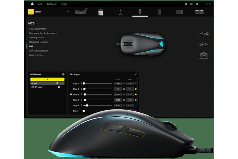 Corsair M75 Lightweight RGB Wired Gaming Mouse Corsair M75 Lightweight RGB Wired Gaming Mouse