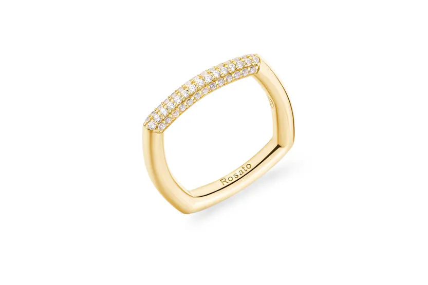 Rosato Rzbi85b - Classy Yellow Gold Ring | Luxury Fashion Jewellery | Stylish Rings Rosato Rzbi85b - Classy Yellow Gold Ring | Luxury Fashion Jewellery | Stylish Rings