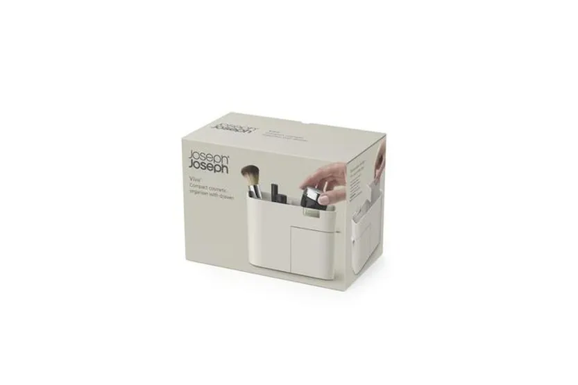 Joseph Joseph | 75003 | Viva Compact Cosmetic Organizer, Stylish Caddy For Makeup And Accessories, Secure Drawer With Magnetic Closure - Shell Joseph Joseph | 75003 | Viva Compact Cosmetic Organizer, Stylish Caddy For Makeup And Accessories, Secure Drawer With Magnetic Closure - Shell