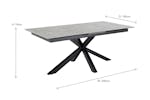 Harlie Extending Dining Table | 200 - 240 cm | Grey Harlie Extending Dining Table | 200 - 240 cm | Grey