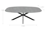 Sadie Oval Dining Table | 200 cm | Grey Sadie Oval Dining Table | 200 cm | Grey