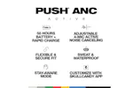 Skullcandy Push ANC Active True Wireless Earbuds with Active Noise Cancelling | Black/Orange Skullcandy Push ANC Active True Wireless Earbuds with Active Noise Cancelling | Black/Orange
