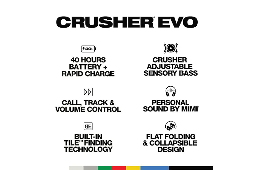 Skullcandy Crusher Evo Sensory Bass Headphones with Personal Sound | Chill Grey Skullcandy Crusher Evo Sensory Bass Headphones with Personal Sound | Chill Grey
