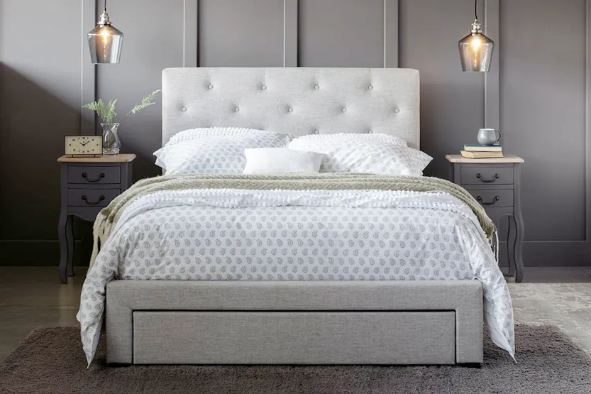 Brandon Bed Frame | Double | 4ft6 | Grey Brandon Bed Frame | Double | 4ft6 | Grey