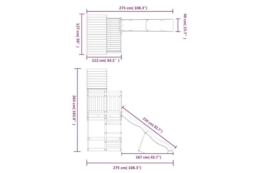 Vidaxl - 3157012 Outdoor Playset Solid Wood Pine Vidaxl - 3157012 Outdoor Playset Solid Wood Pine