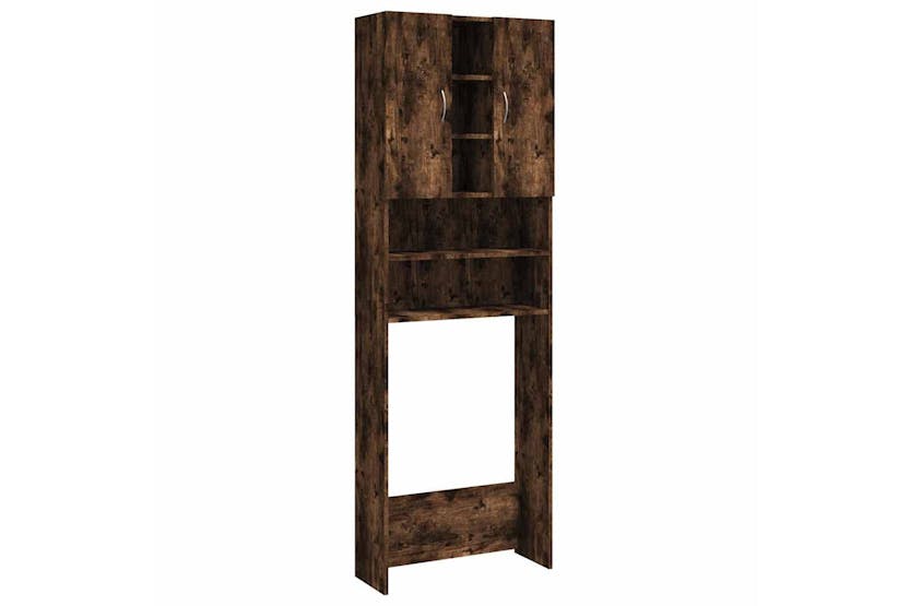 Vidaxl 815957 Washing Machine Cabinet Smoked Oak 64x25.5x190 Cm Vidaxl 815957 Washing Machine Cabinet Smoked Oak 64x25.5x190 Cm