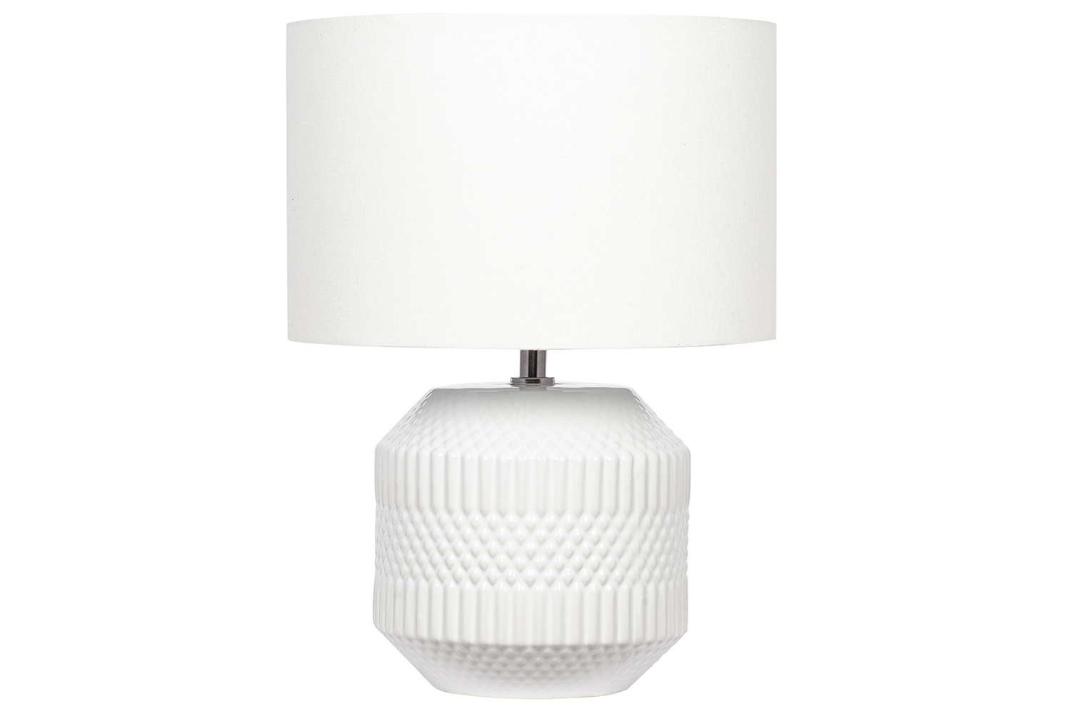 Geo Embossed Table Lamp White Harvey Norman Northern Ireland