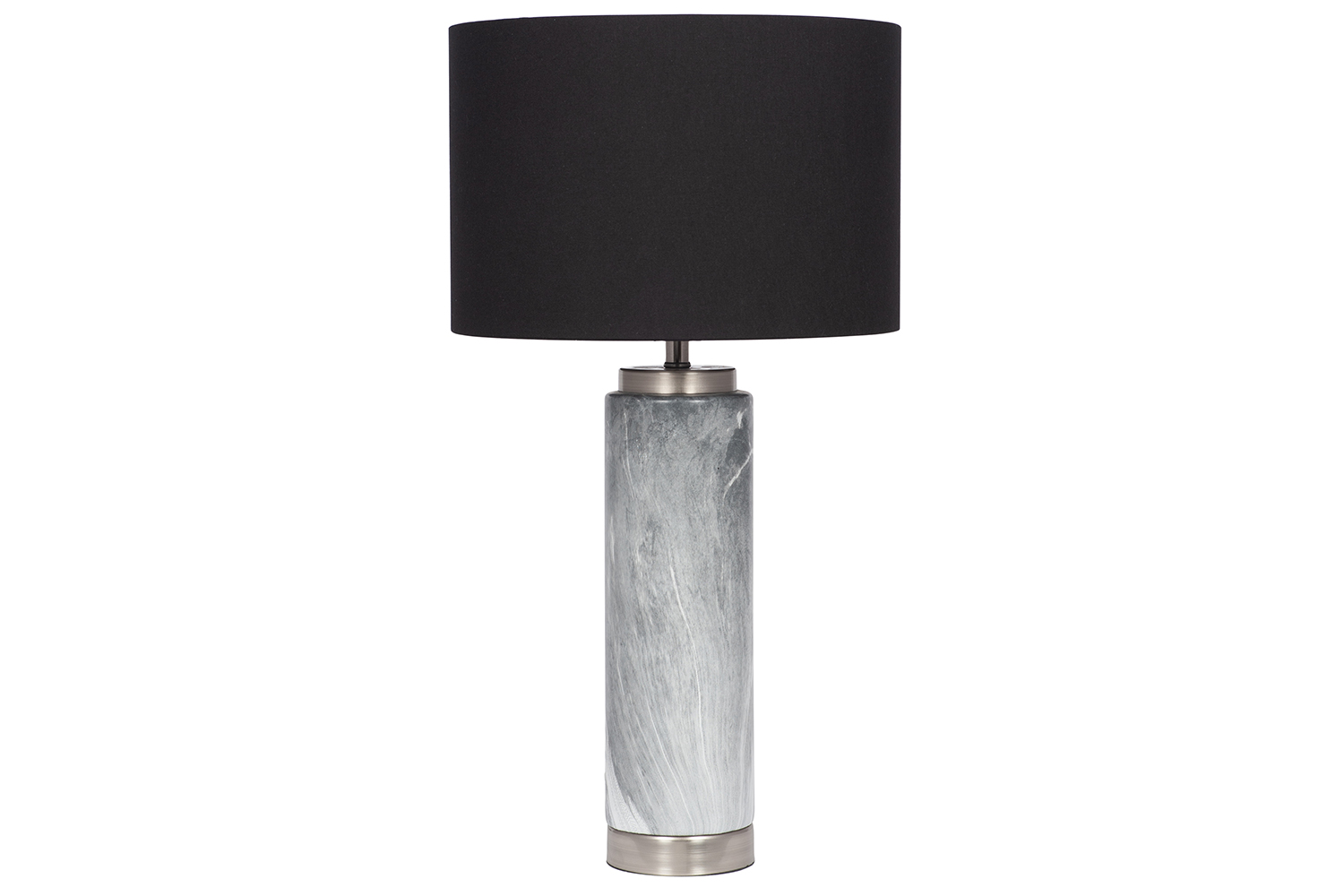 Ezri Tall Table Lamp Grey With Silver Trim Harvey Norman Northern
