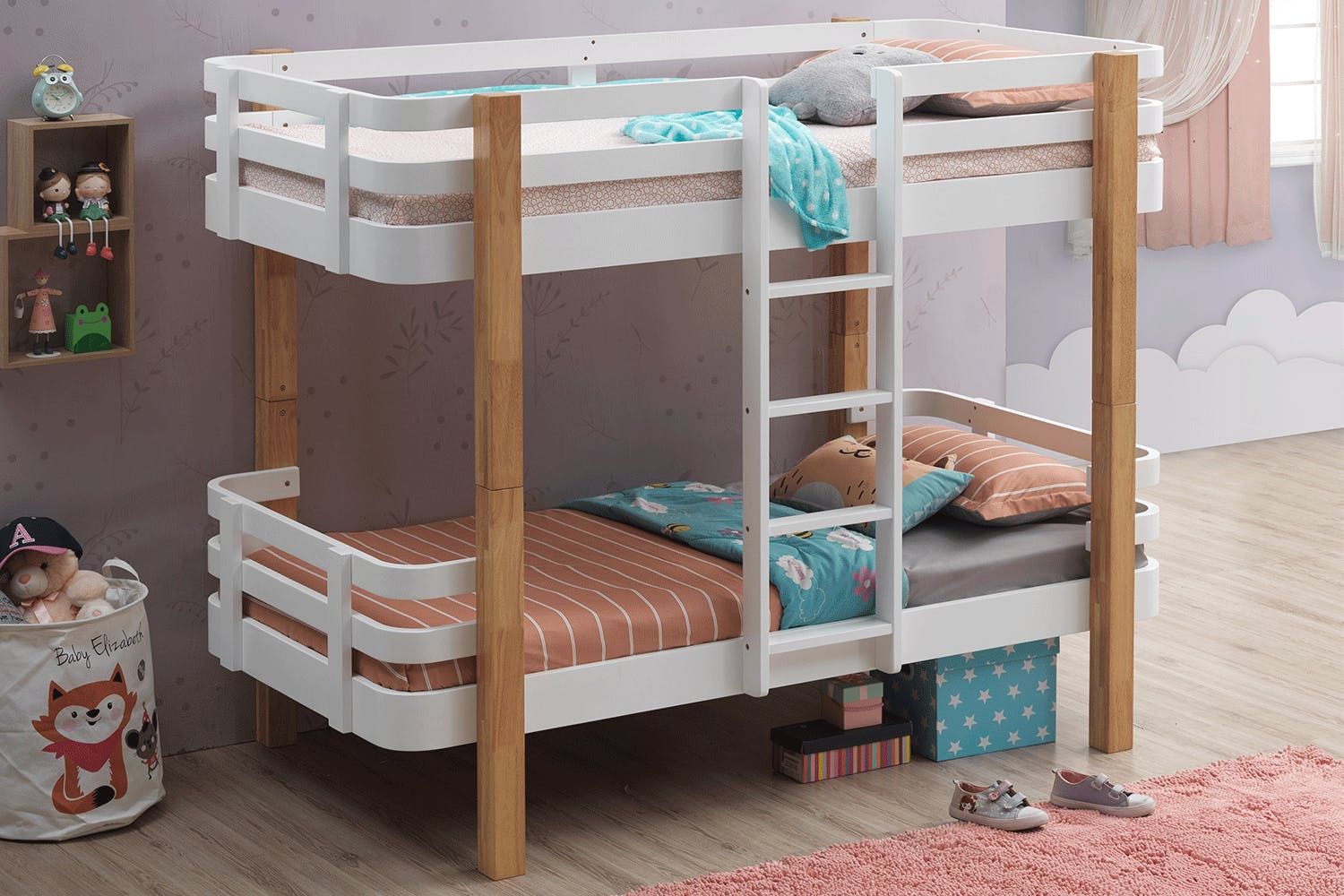 Avery Bunk Bed White & Oak Harvey Norman Northern Ireland
