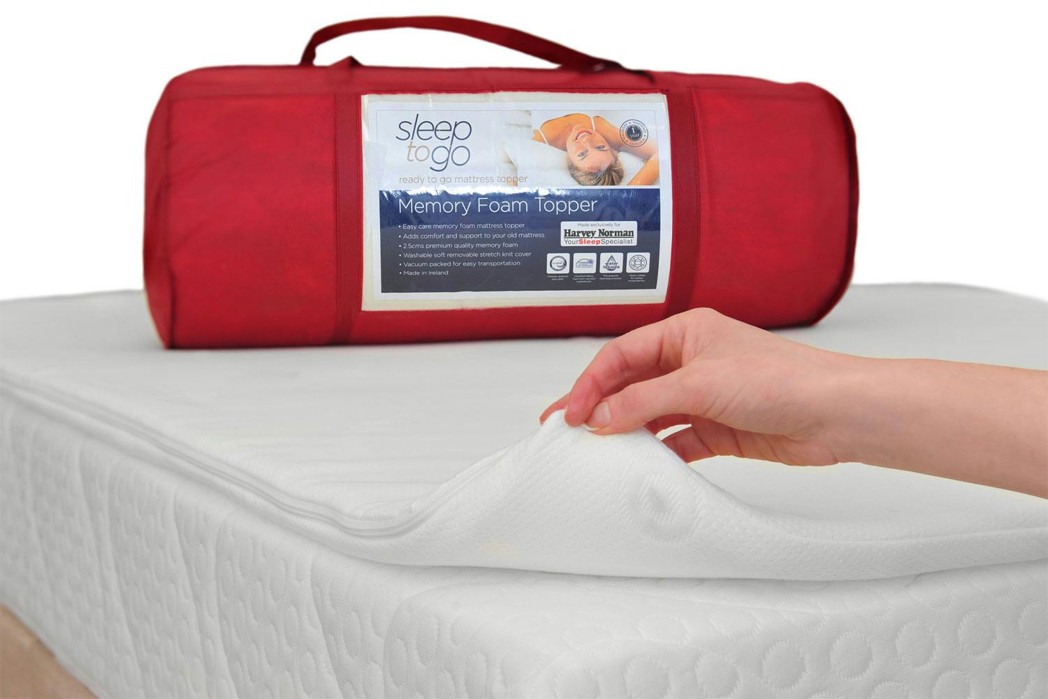 small double memory foam mattress topper with cover