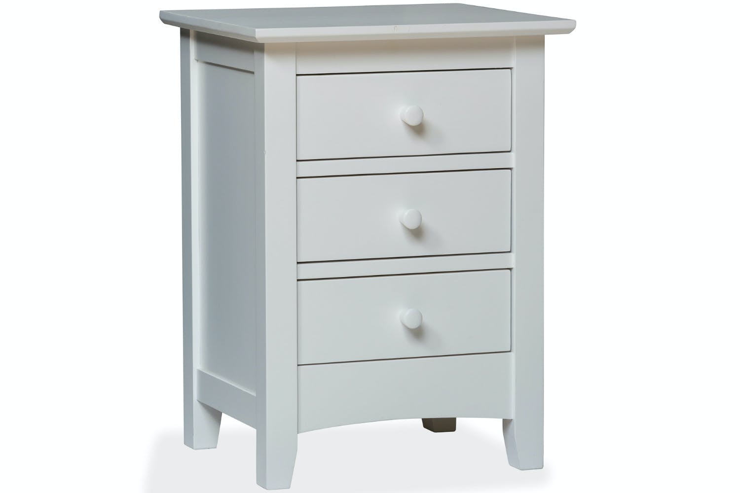 Shaker Bedside Locker 3 Drawer White Harvey Norman Northern Ireland