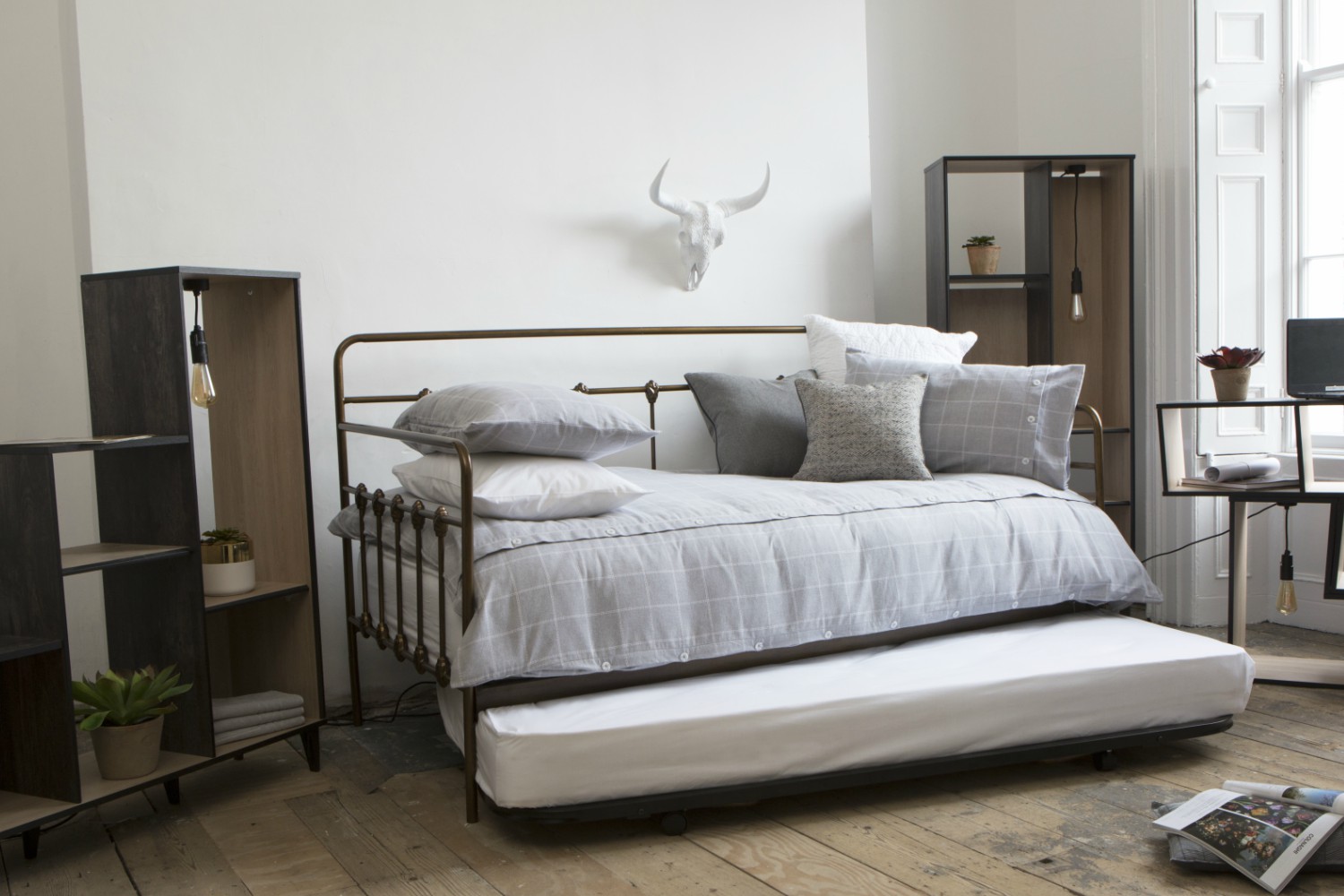 Isaac 3ft Day Bed with Trundle Bronze Harvey Norman Ireland
