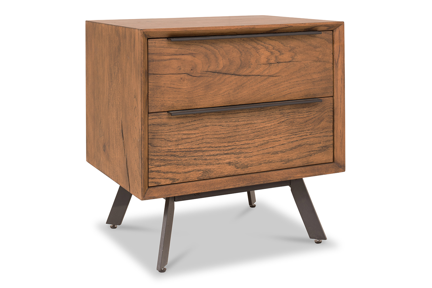 Hamilton Bedside Table 2 Drawer Aged Oak Harvey Norman Northern