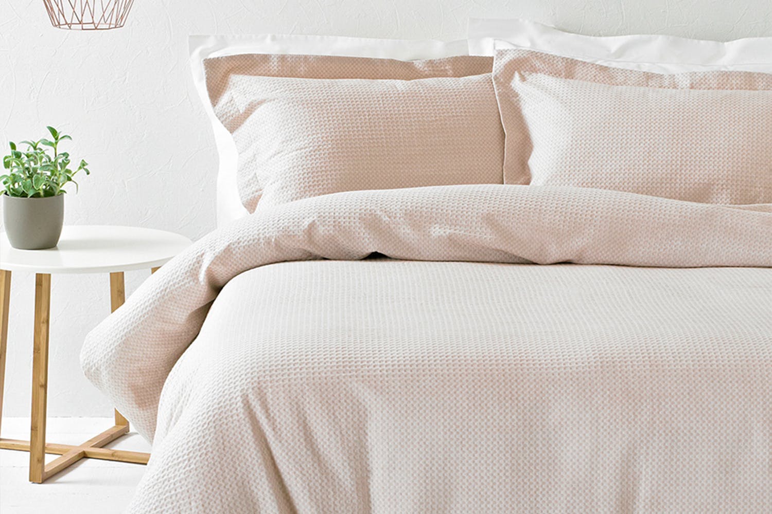 Waffle Duvet Cover Set Blush Double Harvey Norman Ireland