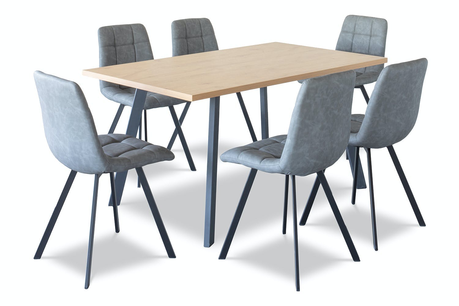 Mercury 7 Piece Dining Set Grey Harvey Norman Northern Ireland
