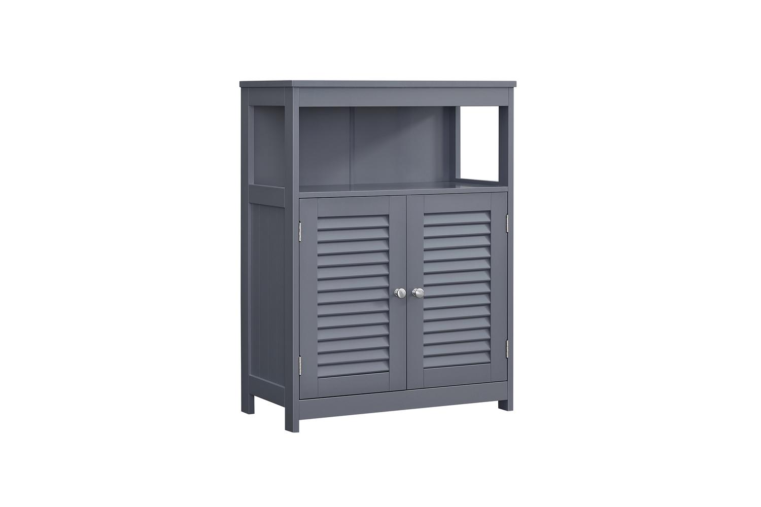 Vasagle Bbc040g01 Chic Grey Floor Cabinet - Versatile Storage And Organisation Furniture With Easy Assembly