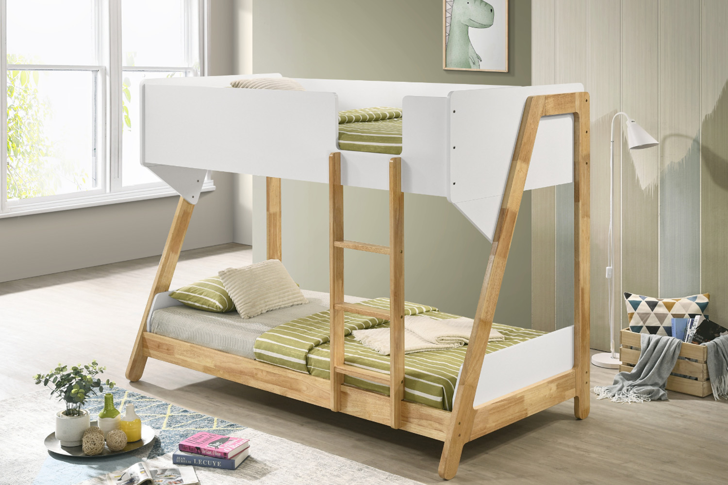 Daniel Bunk Bed | White/Natural