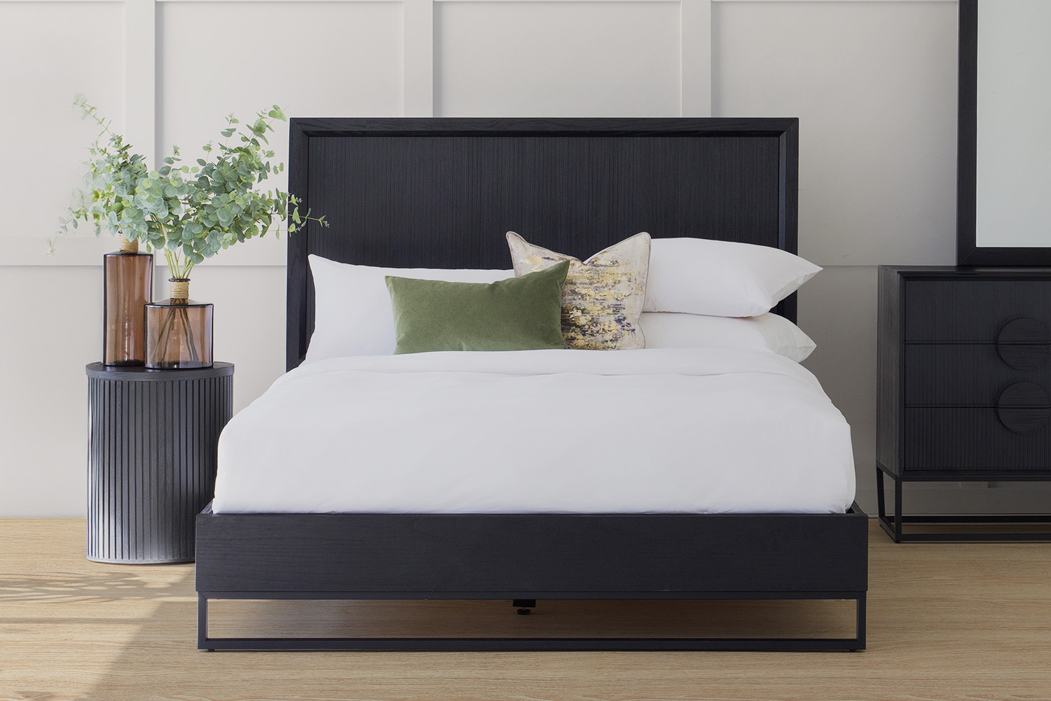 Teca Bed Frame | Super King | 6ft | Matt Black