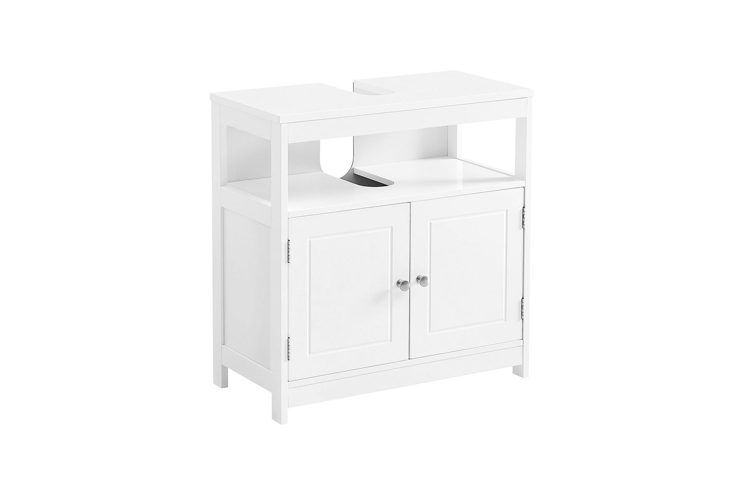 Vasagle Bbc301w01 Washbasin Cabinet - Matte White Bathroom Storage With Sleek Design