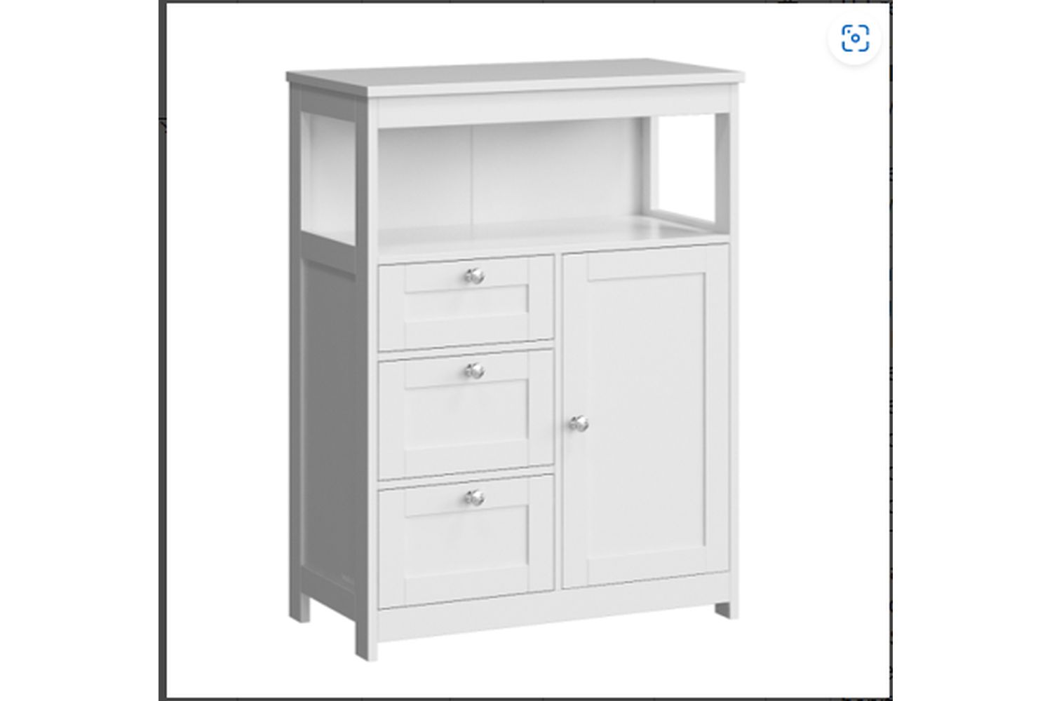 Vasagle Floor Cabinet Bathroom Storage With Louvered Door Bbc542p31v1