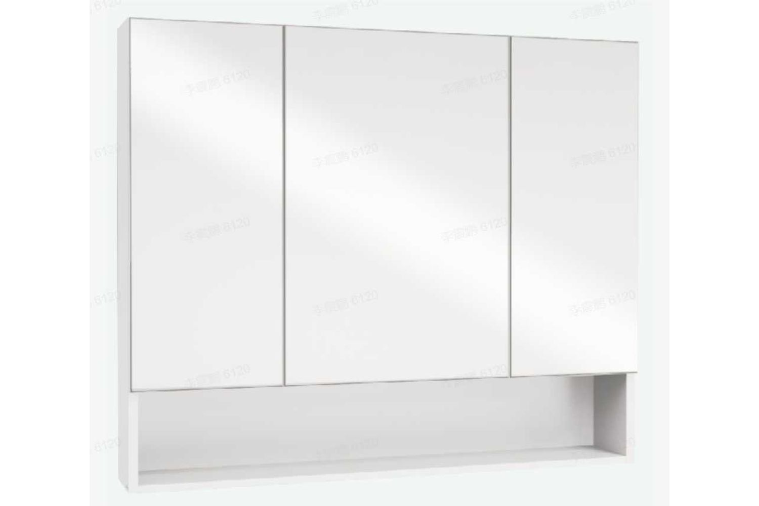 Vasagle Mirror Cabinet With Led Light, Storage Basket And Hair Dryer Holder