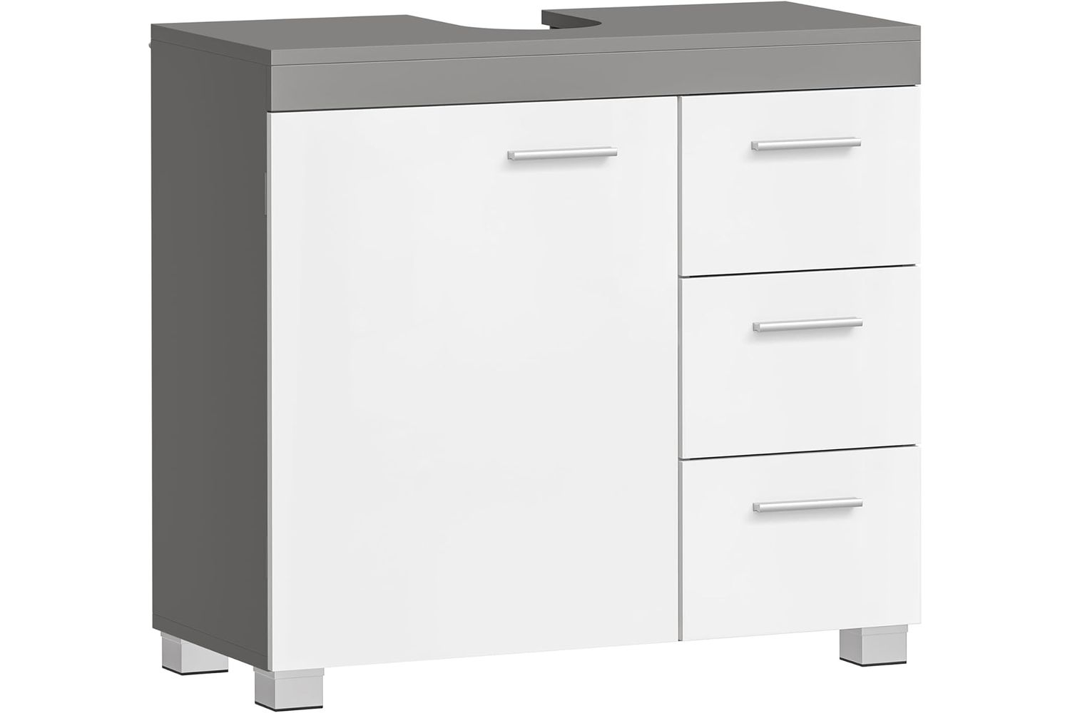 Vasagle Bbk503t49v1 Washbasin Cabinet With Spacious Storage & Rustic Charm