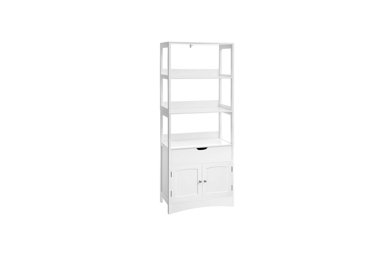 Vasagle Bbc67wt Versatile Floor Cabinet For Optimal Bathroom Organisation