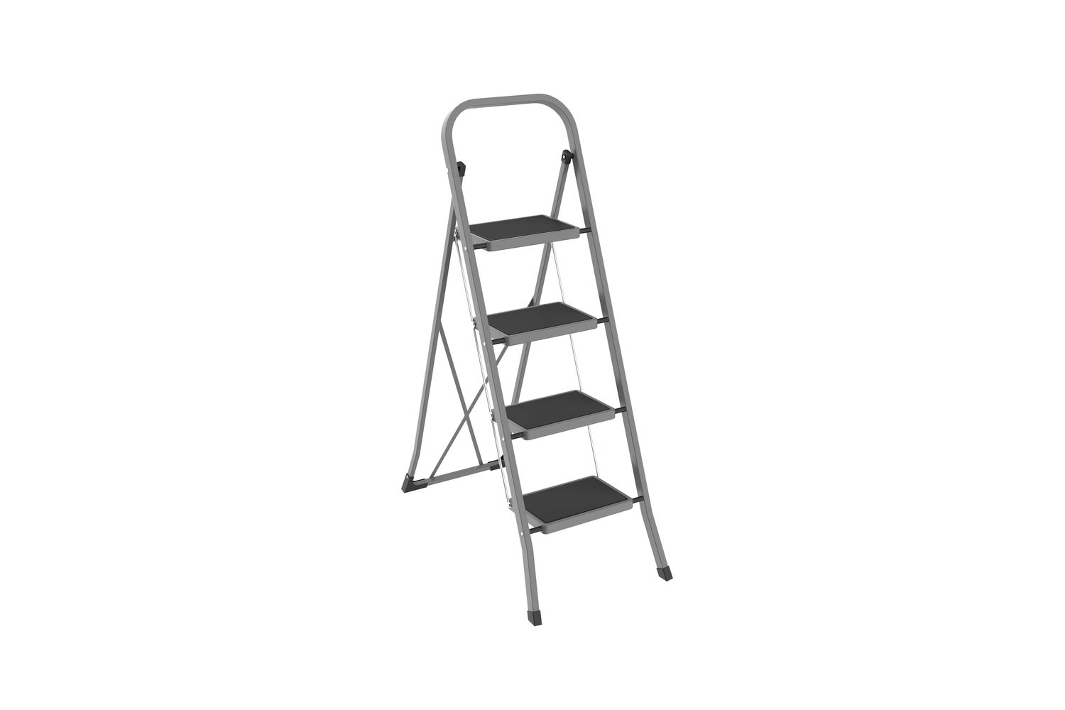 Songmics Gsl004g01 Folding Steel Ladder For Diy Home Outdoor Use