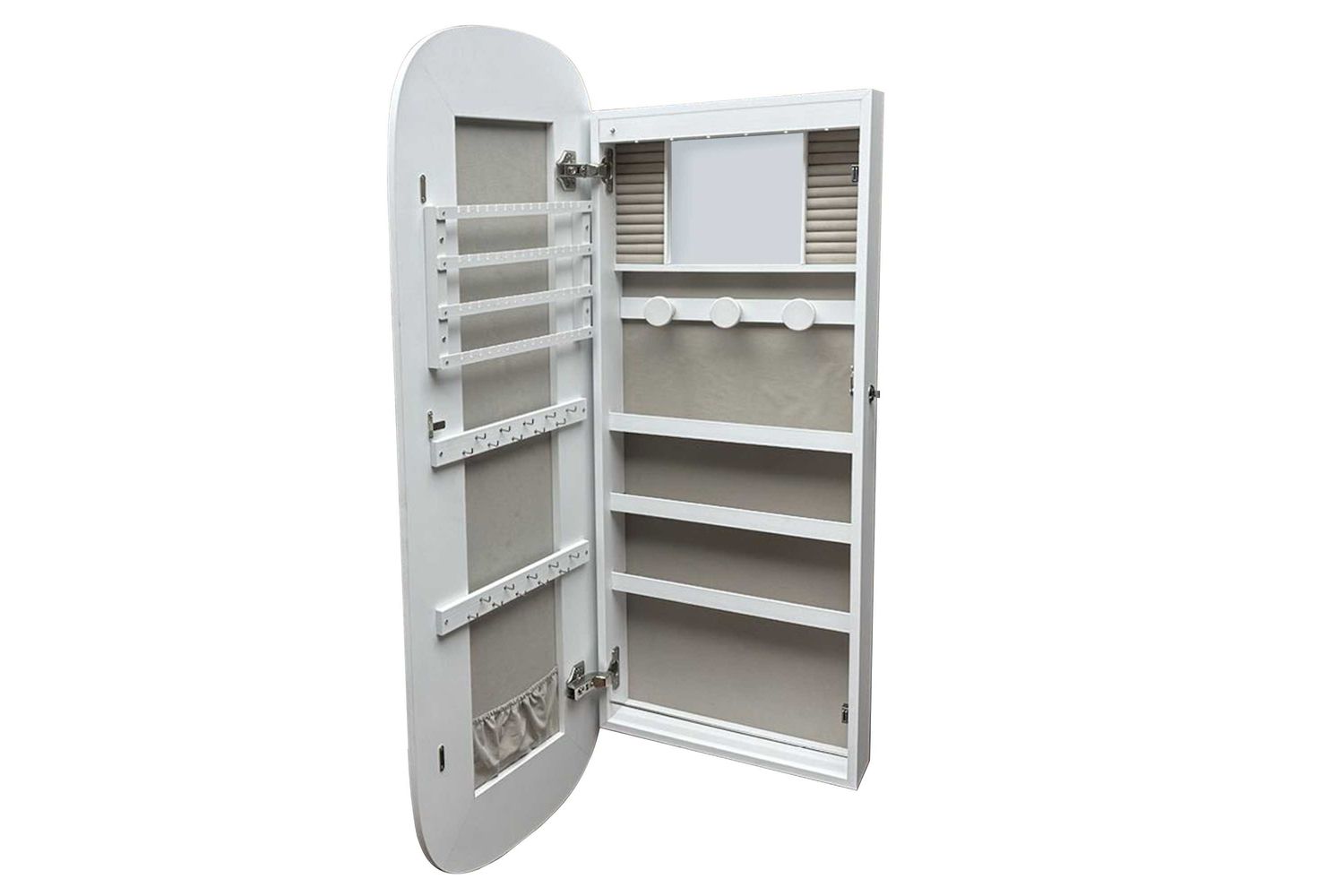 Songmics Jjc026w01 Durable Metal Jewelry Cabinet With Adjustable Height - Fashion Storage And Organisation For Watches And Jewelry