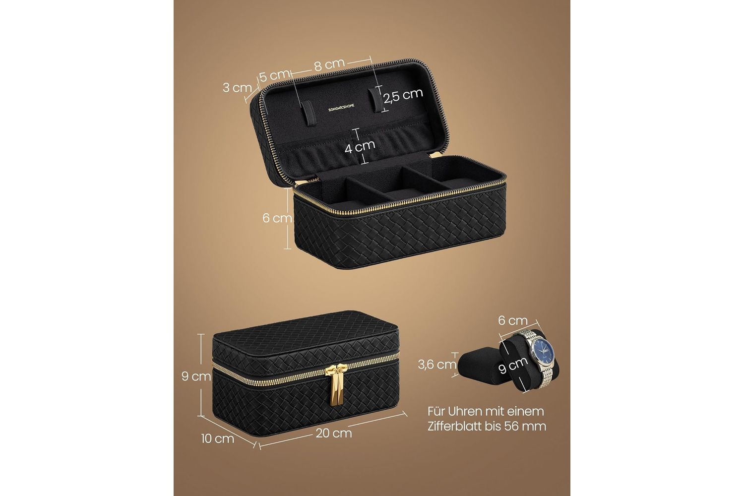Songmics Home Jwb017b01 Watch Case