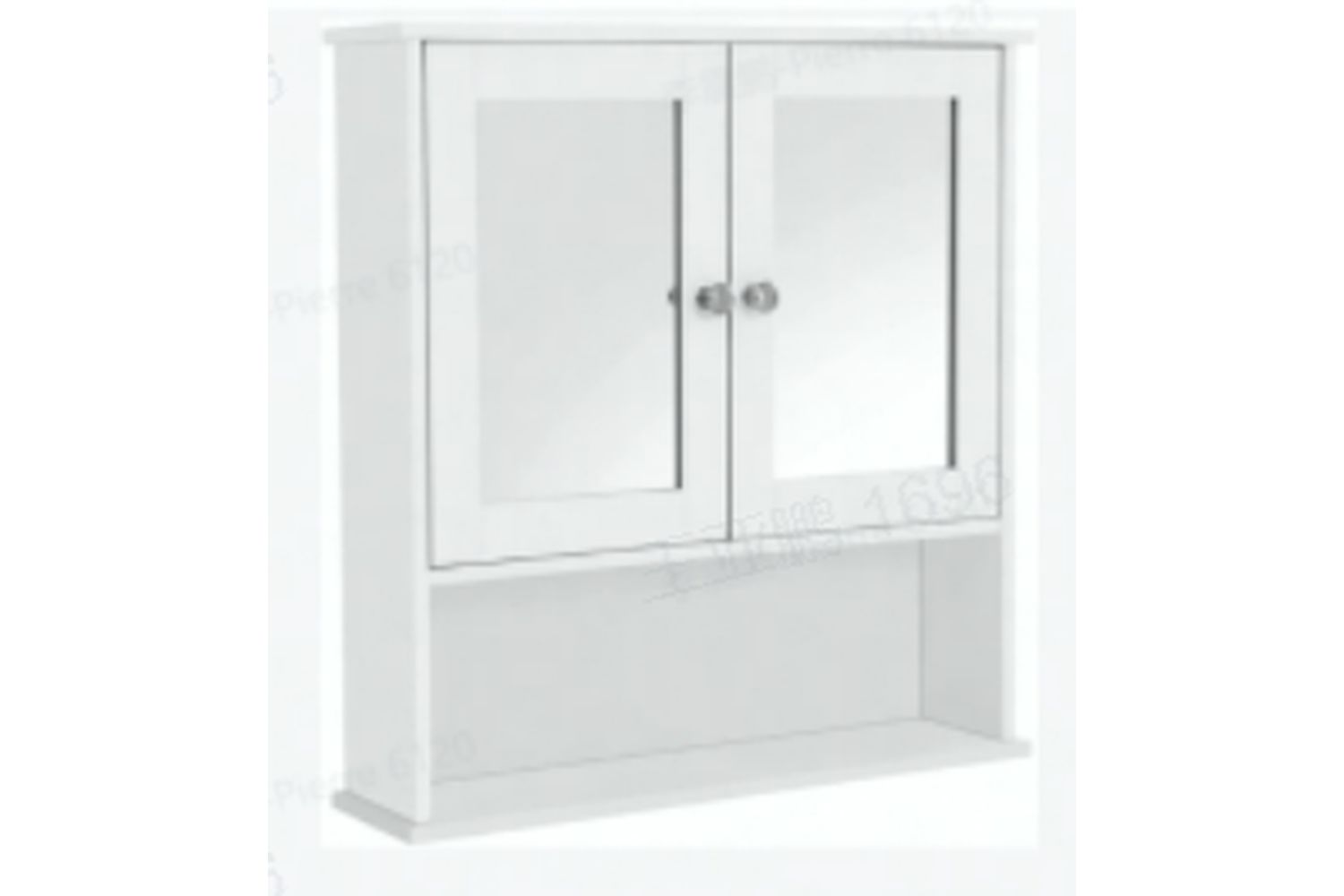 Vasagle Lhc002g02 Freestanding Bathroom Mirror Cabinet With Height Adjustable Shelving