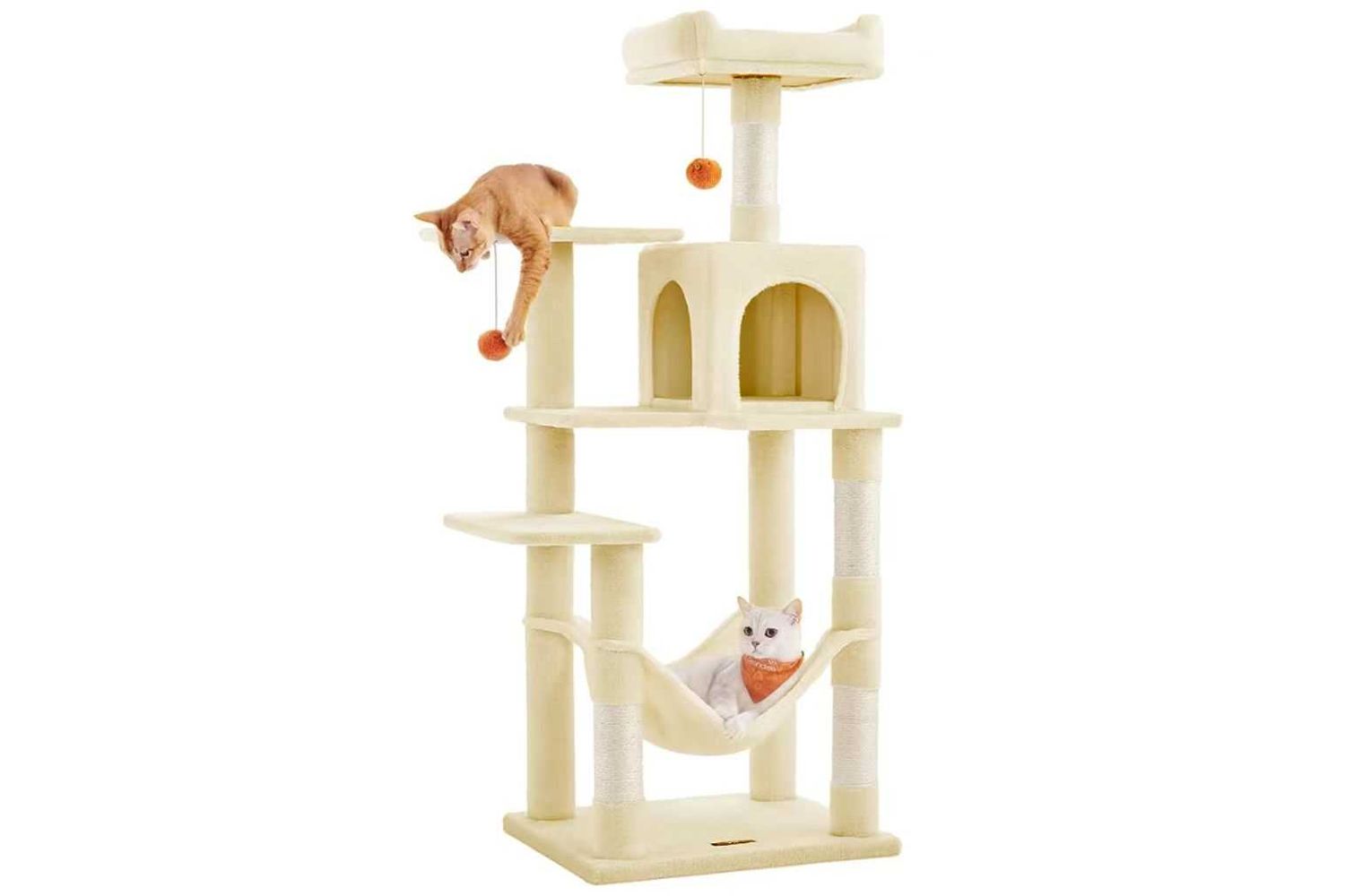 Feandrea Pct161m01 Durable Cat Tree With Comfy Hammocks And Perches