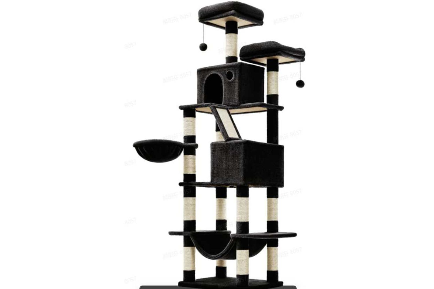 Feandrea Pct190b01 - High-quality Cat Tree With 4 Flying Balls And Multi-level Layout