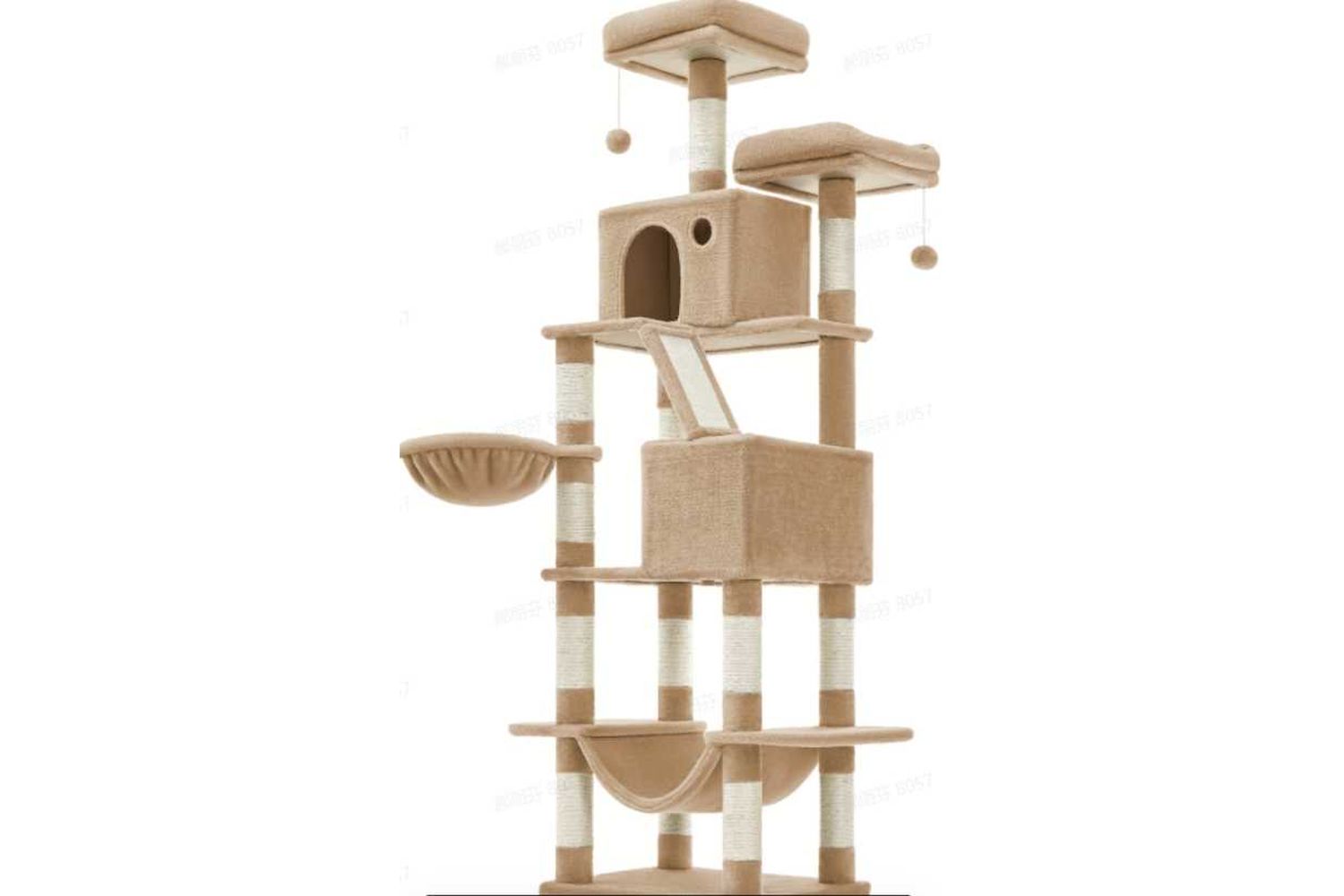 Feandrea Pct190k01 Cat Tree, Deluxe Indoor Amusement Park For Cats, Multi-level Pet Playground With Plush Cover And Flying Balls