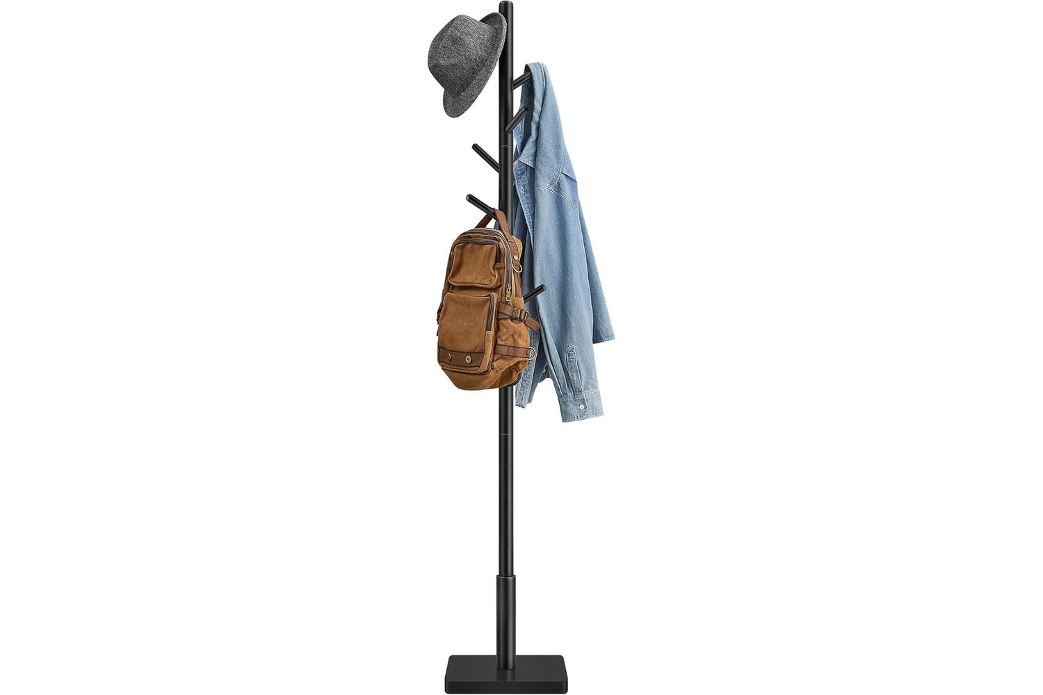 Vasagle Rcr010b01 Robust Coat Rack With Adjustable Height - Perfect Organizer For Your Belongings