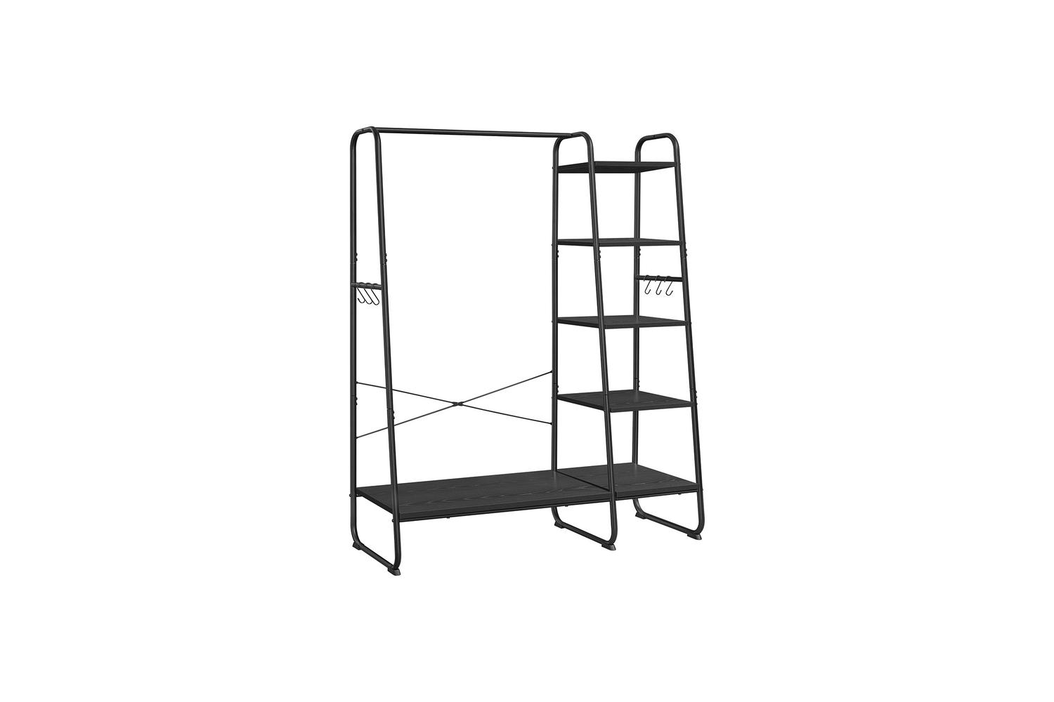Vasagle Rgr116b02 - Premium Clothes Rack With Storage Shelves, Shoe Shelf And Hooks
