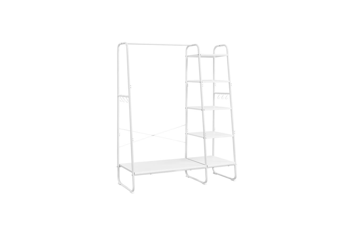 Vasagle Rgr116w02 Versatile Garment Racks - Multipurpose Clothes Rail With Storage Shelves And Shoe Shelf