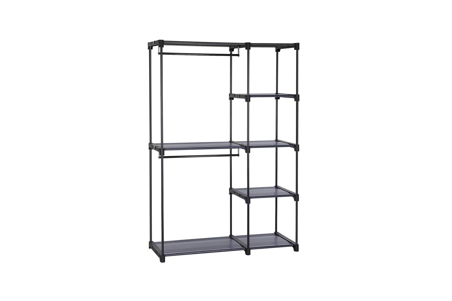Songmics Freestanding Wardrobe Ryg024g02 - Durable Metal Storage Hooks And Racks With Ample Space