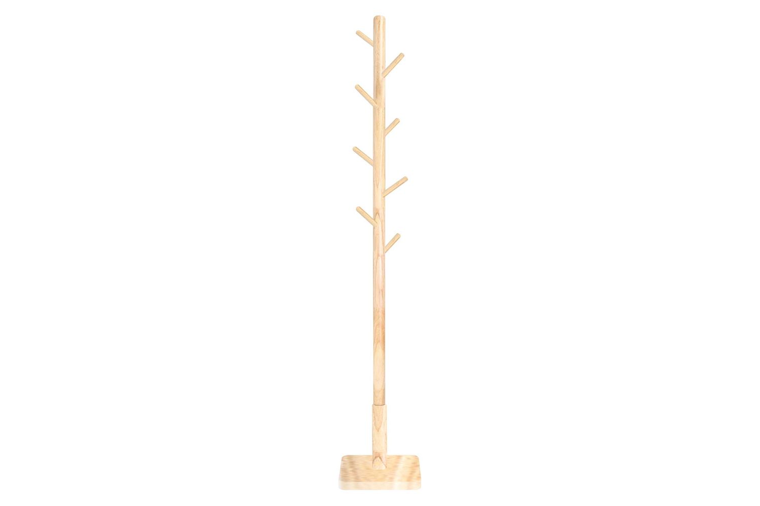 Vasagle Rcr010n01 Coat Rack, Versatile And Adjustable, Rubberwood Coat Stand, Coat, Hat And Shoe Racks, Storage And Organisation, Sophisticated Natural Beige Finish