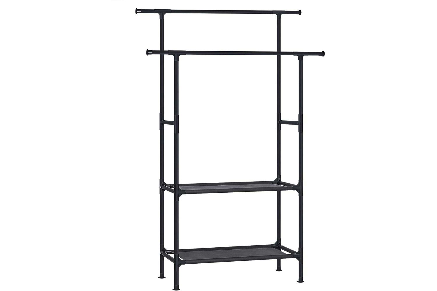 Songmics Clothes Rack With Double Shelf--diy Closet Organizer,black