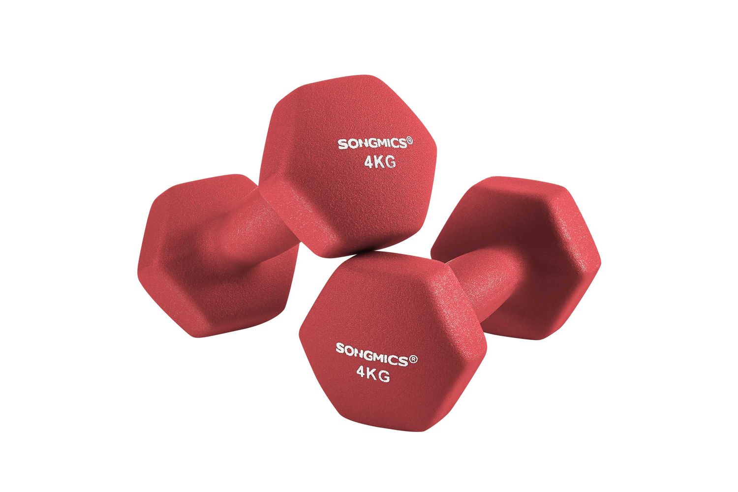 Songmics Syl908r01 Dumbbell - 2 X 4kg, Quality Vinyl Coated, Anti-rolling Design For Strengthening Muscles And Fat Loss