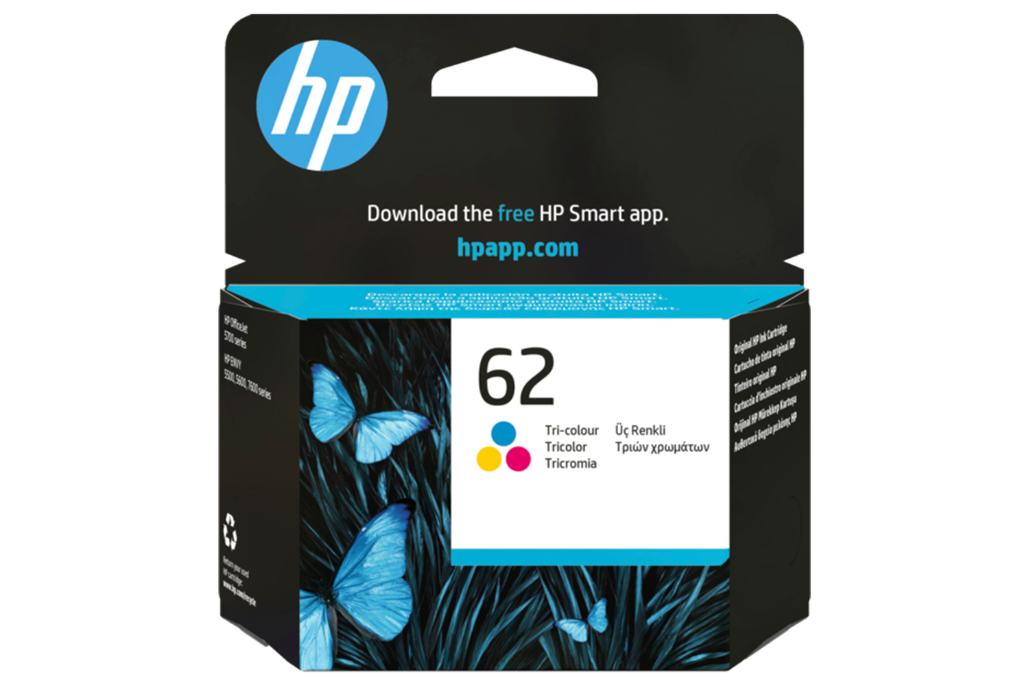 HP 62 Original Ink Cartridge | Tri-colour