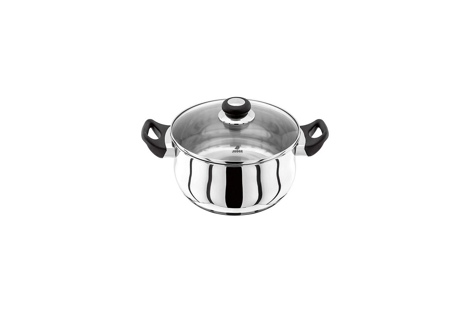 Judge 24cm Durable Stainless Steel Casserole 4l Jj37a, Oven & Dishwasher Safe Suitable For All Hob Types