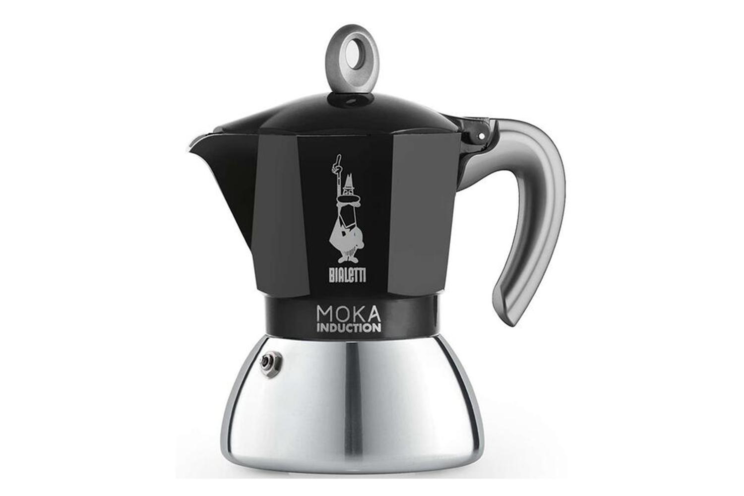 Bialetti 6934 - New Moka Ind 4 Cup Black - Elegant Kitchen Appliance